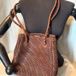 Vintage Cee Klein Brown Basket Weave